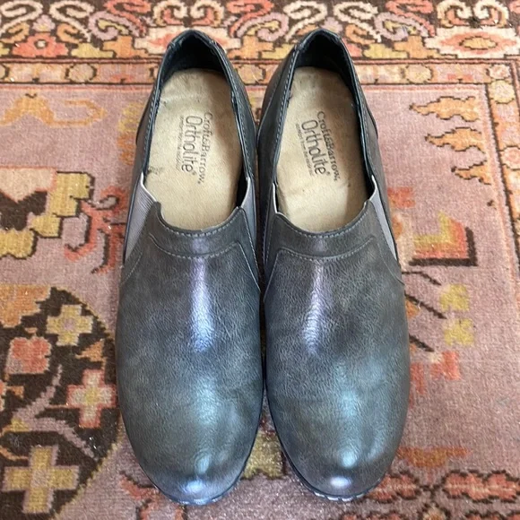 Croft & Barrow clogs shees leather grey sz 7 - Picture 4 of 4